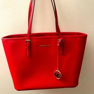 Red Michael Kors tote